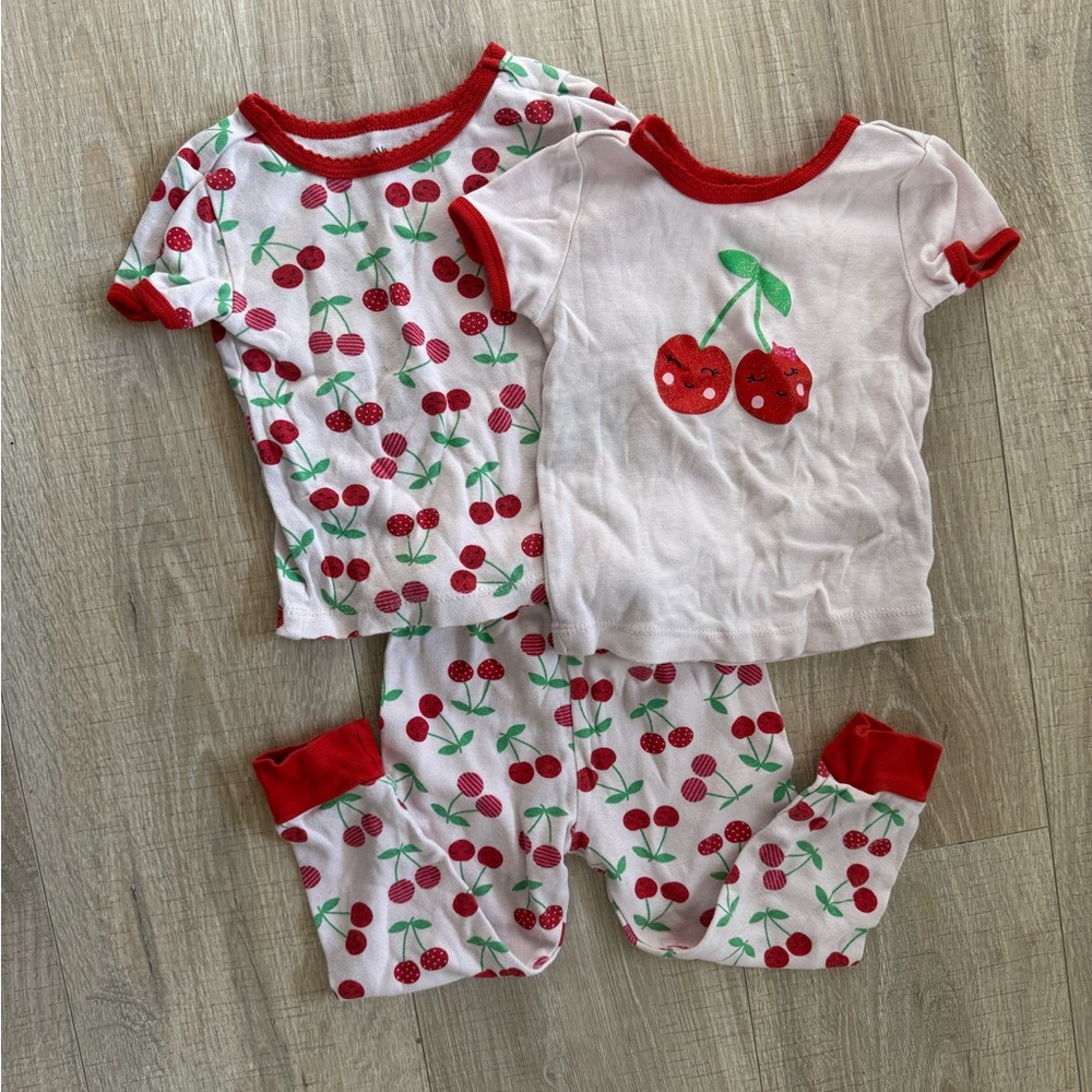 Little Me Cherry Pajama Set – Size 18M